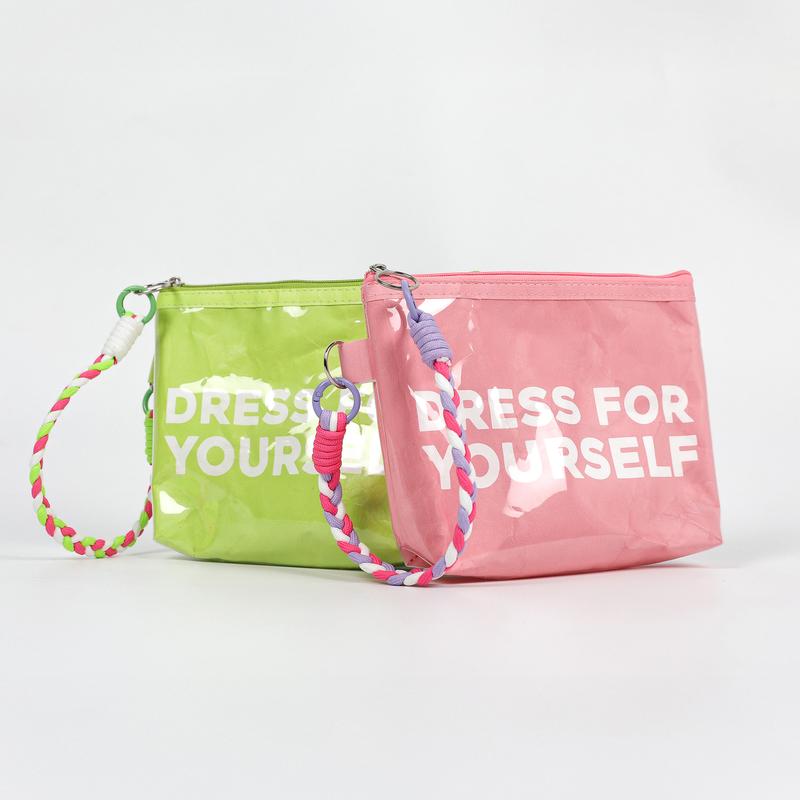 Blooming Jelly Waterproof DuPont paper Pouch Purse Women Bag Matching Wristlet