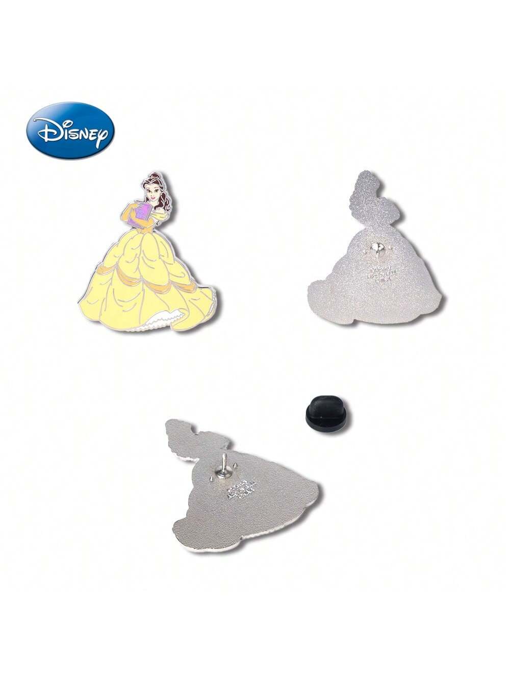 1Pc Disney Officially Licensed Collectible Enamel Princess Brooches Belle Jasmine Ariel and Other Beautiful Pins Cute Small Gifts Dress Accessories Pin for Clothes Bag Charm for Women Family Friends