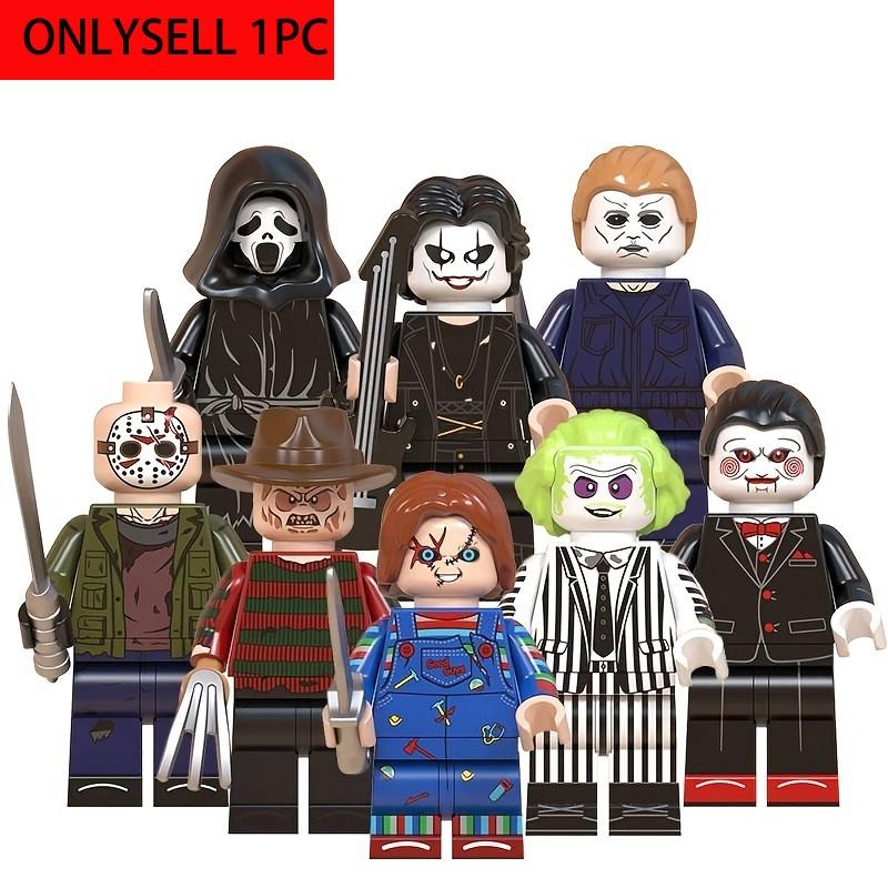 1 pc/8PCS Figure Horror Movie Day Of The Dead Mini Building Blocks Children Adult Halloween Christmas Toys Gift