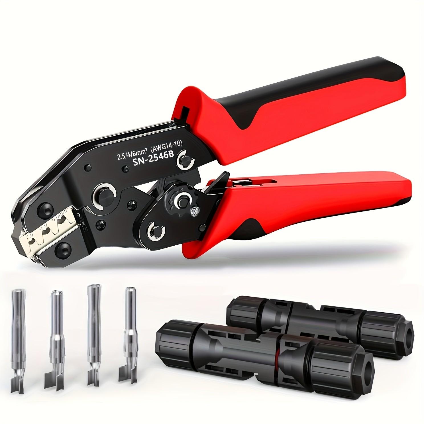 Upgraded Solar Crimper Sn-2546b for Mc4, 2.5-6mm², Tpr+PP Handle, Hand Tools, Durable Design, Ideal for Outdoor Use