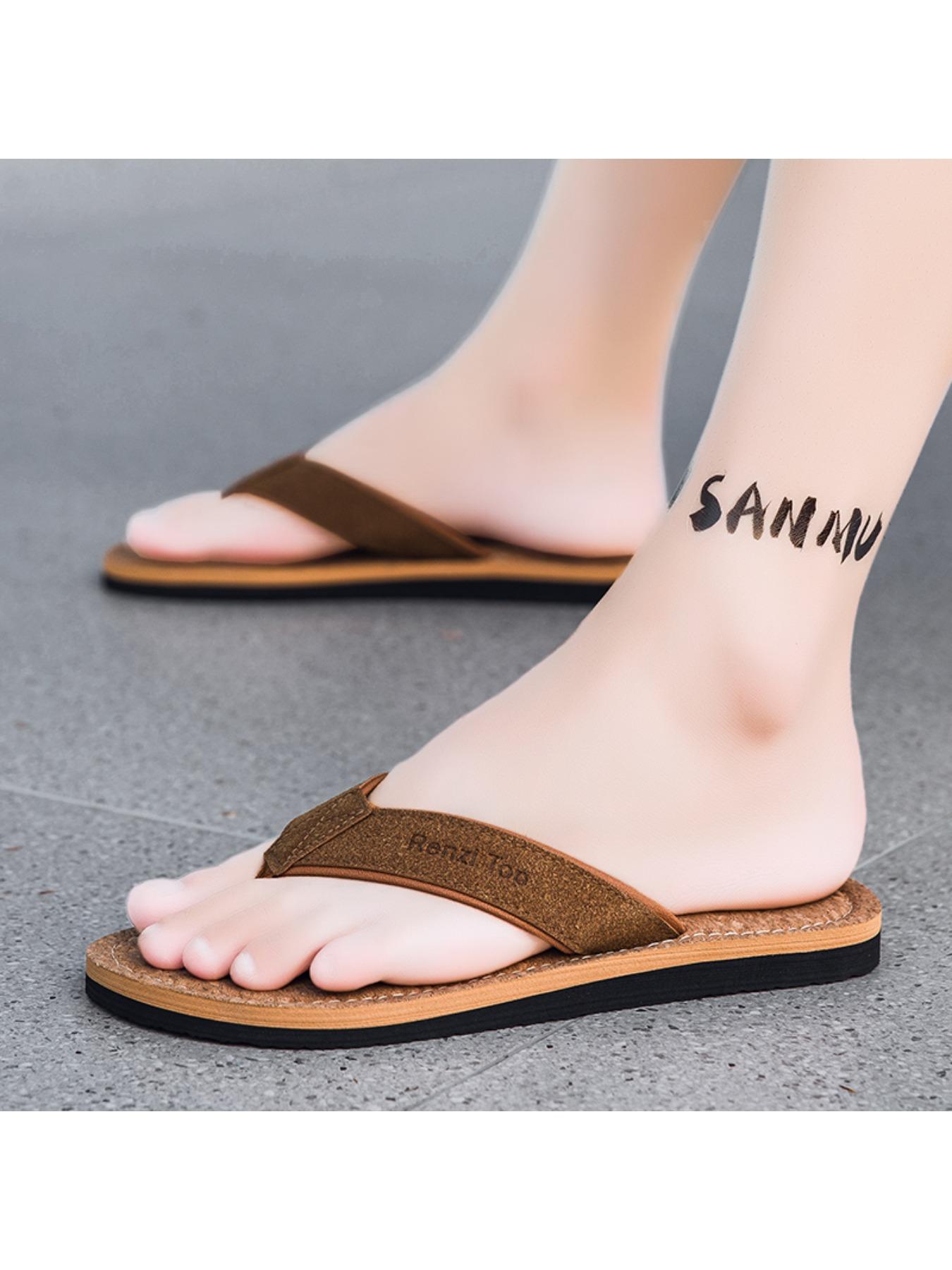 Summer Men's Sandals, Casual Y-Strap Eva Slippers, Lightweight Outdoor Beach Shoes, Indoor Home Footwear, Comfortable and Stylish