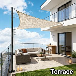 2 Pack 12 Ft Shade Sail Poles, Heavy Duty Metal Outdoor Support Post Kit, Rust-Resistant Shade Sail Support Poles, Adjustable Metal Sun Shade Poles for Patios, Courtyards, Backyards and Gardens tiktokshopbacktoschool
