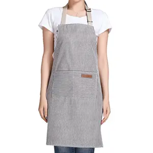 Kitchen Cooking Aprons for Women and Men Adjustable Chef Apron with Pockets 2 PCs Multicolor