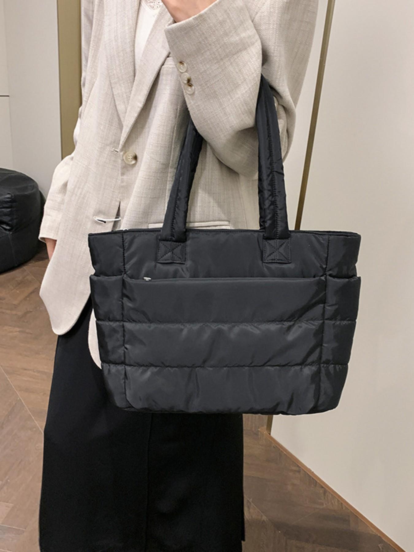 Fashion New Simple Tote Bag for Women, Large Capacity Handbag, Lightweight Nylon Shoulder Bag, Stylish and Practical