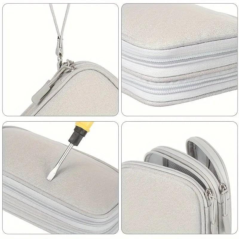 Large Multi-Layer Digital Accessories Storage Bag, Power Hard Drive Protector, Dust-Proof Charging Cable & Earphone Case, Travel Organization Pouch