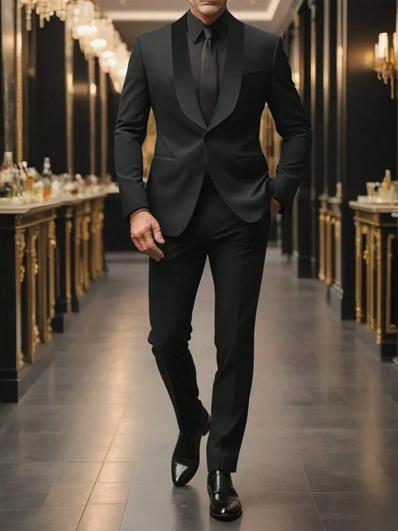 Men's 2-Piece Blazer Set, Single Button Suit Jacket and Pants, Business Casual, Wedding Party, Evening Event, Valentine's Gift