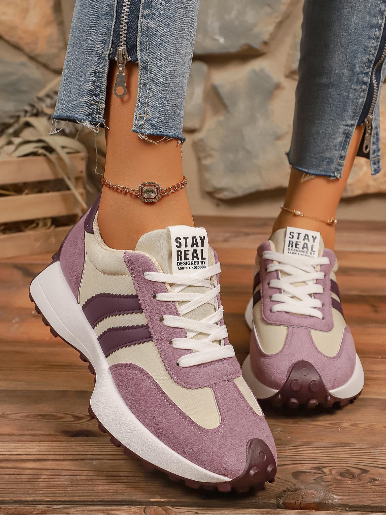 Women's new fashionable lace-up sneakers, autumn and winter outdoor walking shoes, versatile thick-soled platform comfortable casual shoes, suitable for daily leisure and commuting wear, must-have for gifting and back-to-school