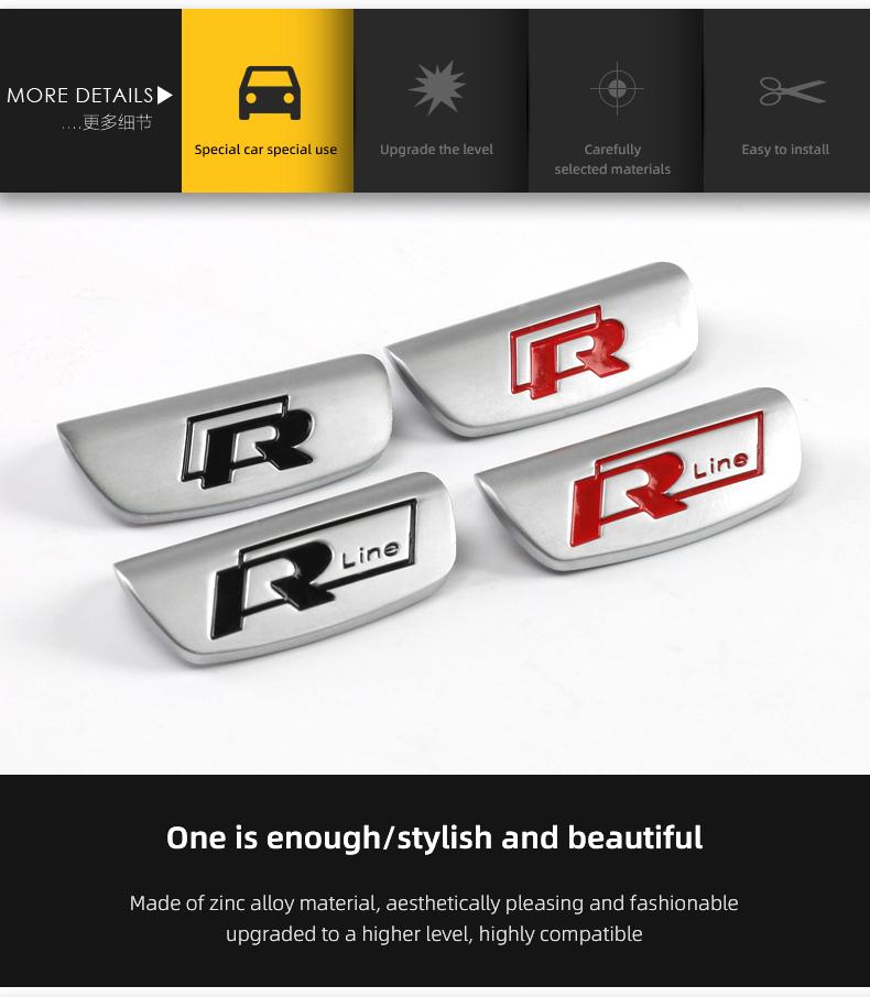 Rline R Logo Car Steering Wheel Sticker Frame Accessories For ...