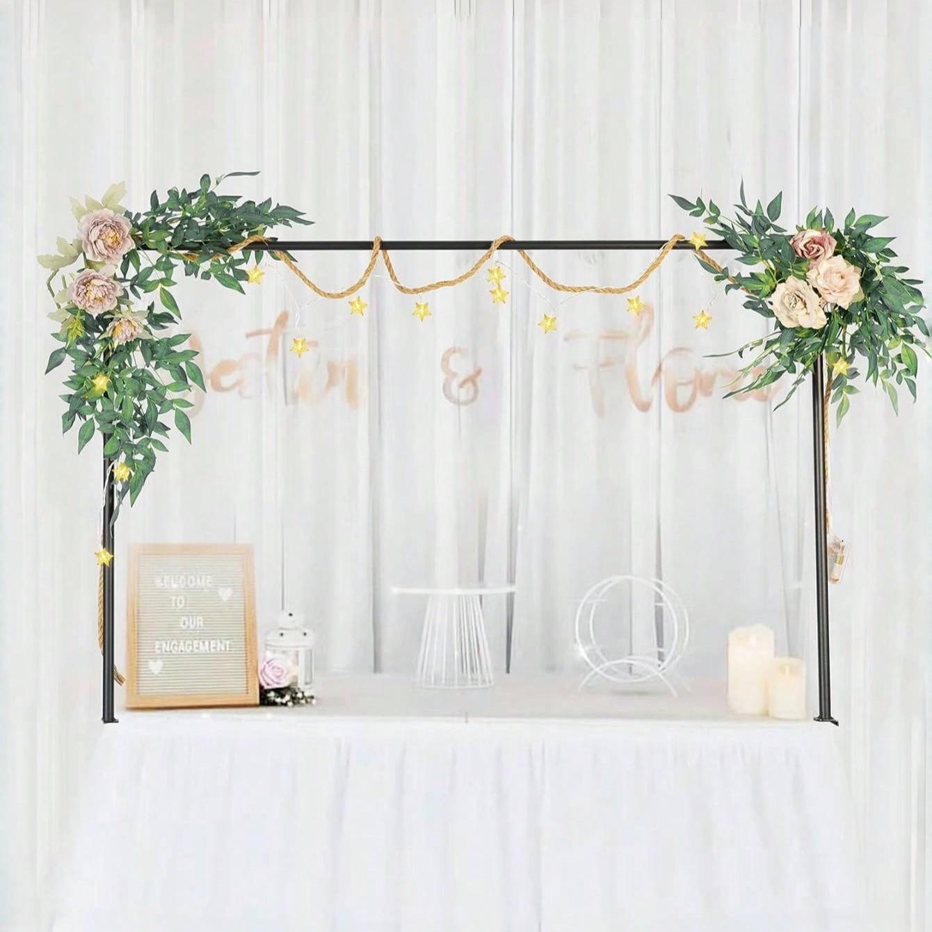 Adjustable Metal Balloon Arch Stand, Table Rod Stand with Clamps, Decorated Arch for Parties, Reusable Balloon Arch Kit