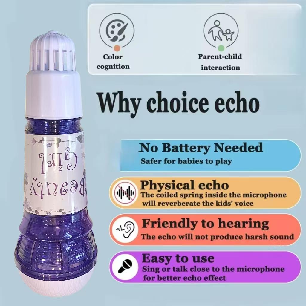 Physical Echo Microphone Toy, Lightweight Music Singing Toy, Party Fun Gadget (no Batteries), Abs Material, Perfect Gift for Christmas Birthday Parties, Echo Effect, Star