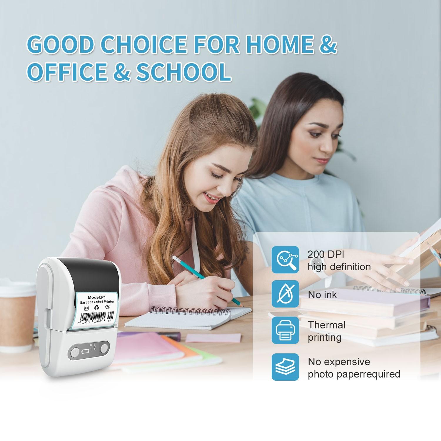 Portable Label Printer, Wireless No Ink Required for Address Barcodes, Small Business Gift Tags, Christmas and Valentine's Day Gifts