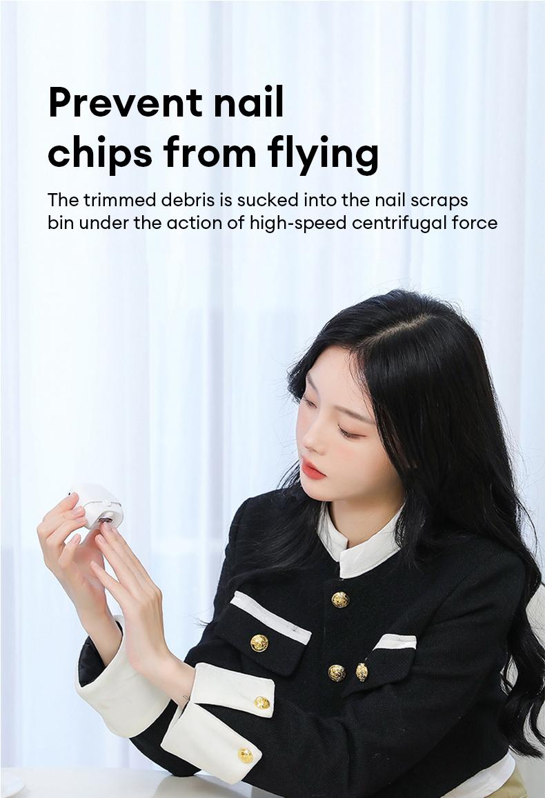 PAXA Electric Nail Clippers with Light, Quiet & Safety Design Automatic Nail Trimmer, Rechargeable Nail Trimmer with Nail Scraps Storage for Home & Travel