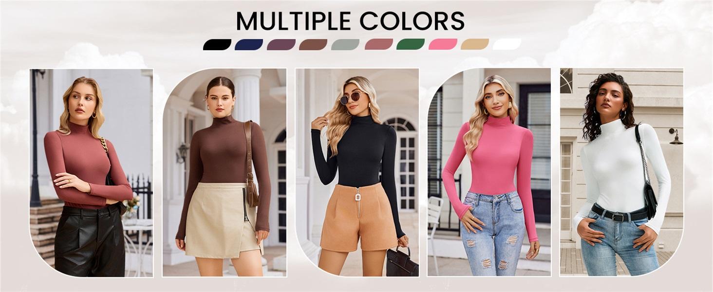 Clearance Sale - Limited Sizes Available** Bodysuits for Women High Neck Long Sleeve Body Suits Snap Closure Double Lined Mock Neck Bodysuit Soft Clearance Sale - Limited Sizes Available** Bodysuits for Women High Neck Long Sleeve Body Suits Snap Closure Double Lined Mock Neck Bodysuit Soft