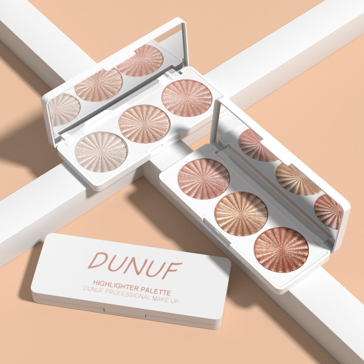 3-color highlighter palette, waterproof long-wearing multi-functional makeup palette. Available in 3 shades ranging from light pink to shimmering gold, it can be used as blush, contour, eyeshadow and facial brightener. This portable facial makeup product