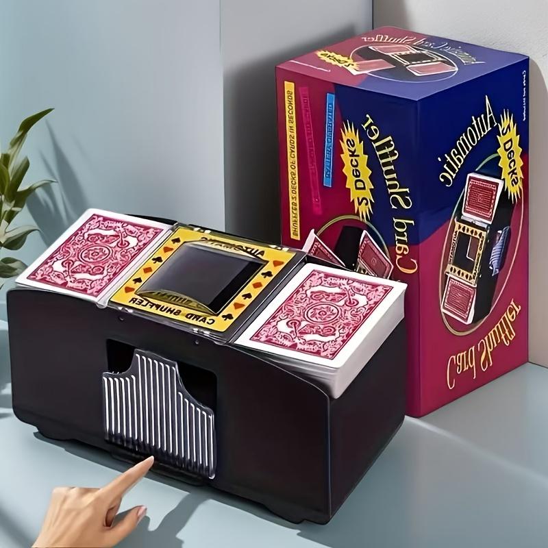 Battery-Powered Poker and Game Card Shuffler with Transparent Window, Perfect for Family Game Nights and Card Enthusiasts, Compact Design, Durable Structure, Card Shuffler, Poker Shuffler, Card Game Shuffler, Card Machine, Long-Lasting Shuffler
