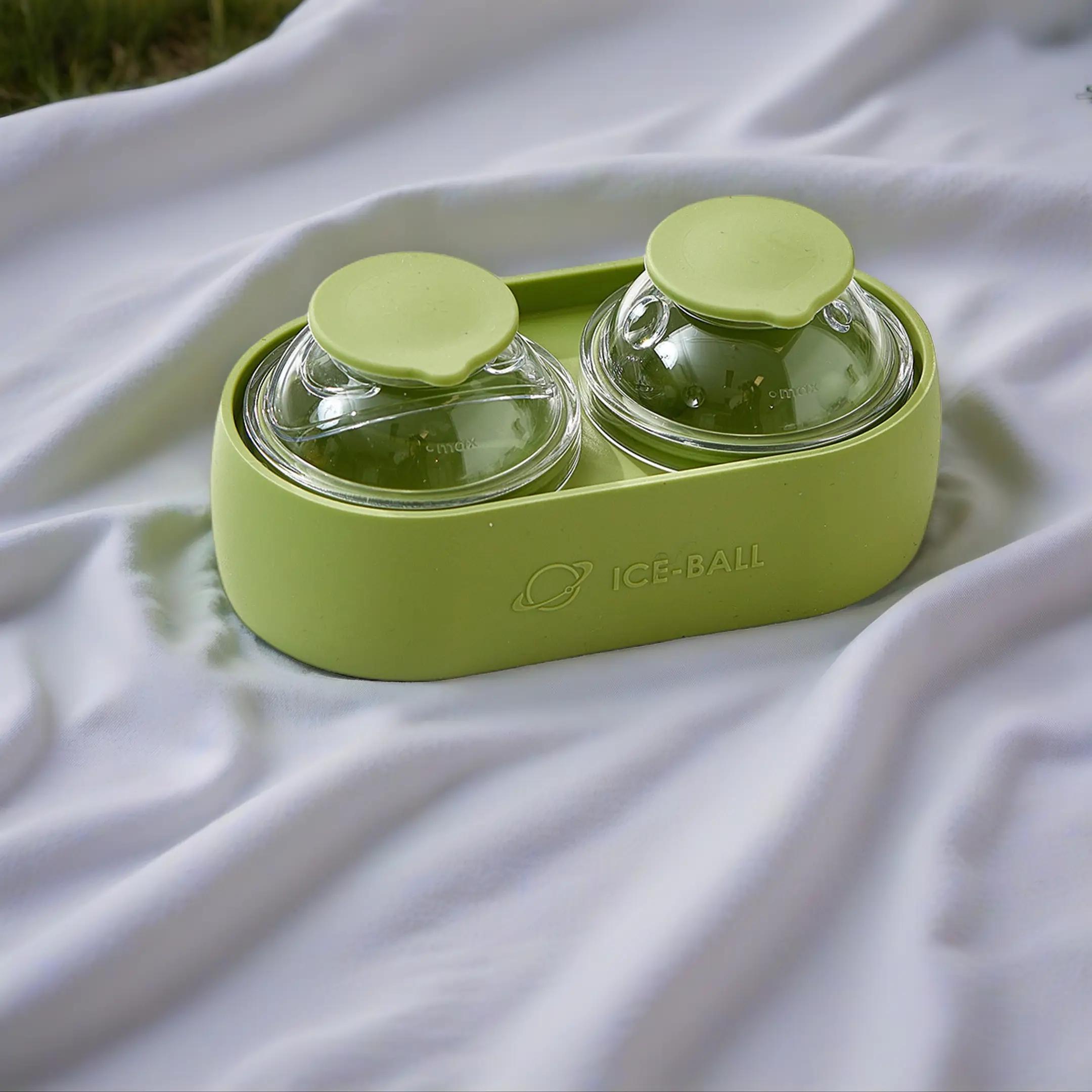 Whiskey Ice Ball Mold, Round Shape Freezer Tray, Silicone Ice Cube Maker, Refrigerator Ice Storage Box, Essential Kitchen Tool