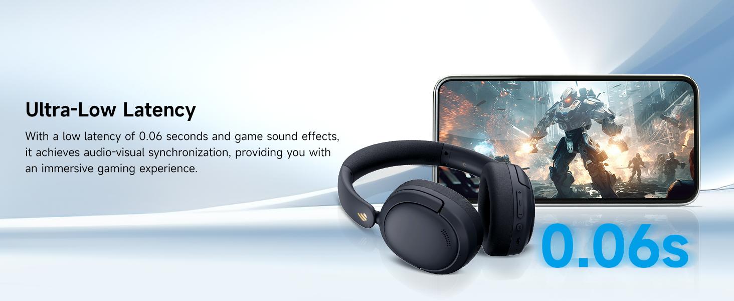 W800BT Pro Hybrid Active Noise Cancelling Headphones - Hi-Res Audio - AI Call Noise Cancellation - 45H Playtime - Fast Charging - Foldable - Wireless Over-Ear Bluetooth 5.4 Headphones - Gray