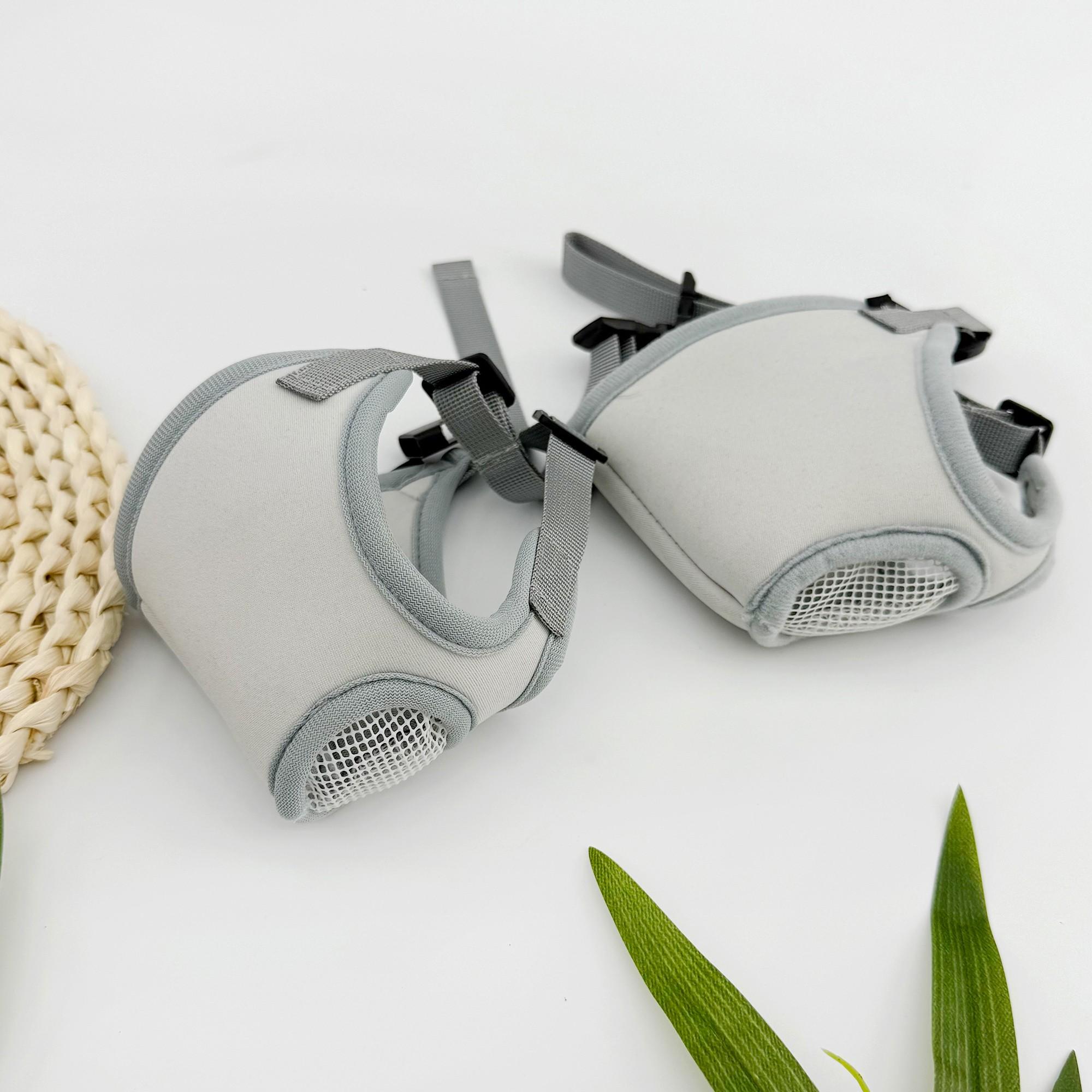 Pet Dog Mouth Guard, Adjustable Mesh Breathable Puppy Bite Prevention Collar, Anti-Chewing & Swallowing Safety Gear for Dogs