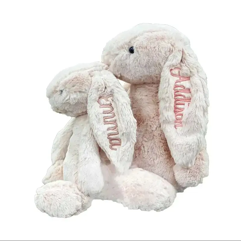 Personalized plush toys 40cm bunny Embroidered Plush  Long Ear  Bunny  kidsName Custom Stuffed Bunny Animal Dolls Birthday Gift