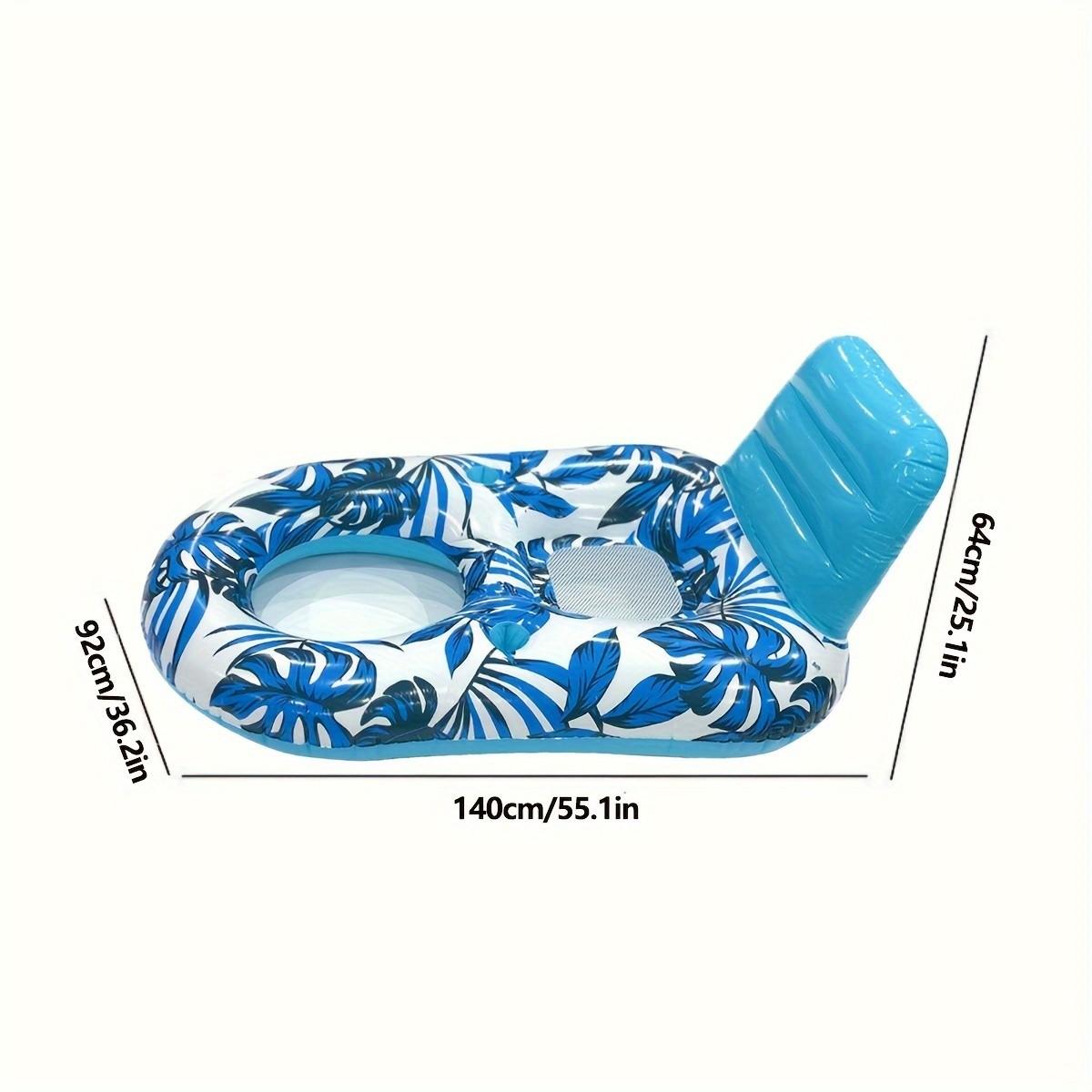 2026 New Multi-Functional Inflatable Maple Leaf Recliner Float, Cup Holder & Net Design, Ideal for Relaxing at Poolside, Bulk Purchase Available