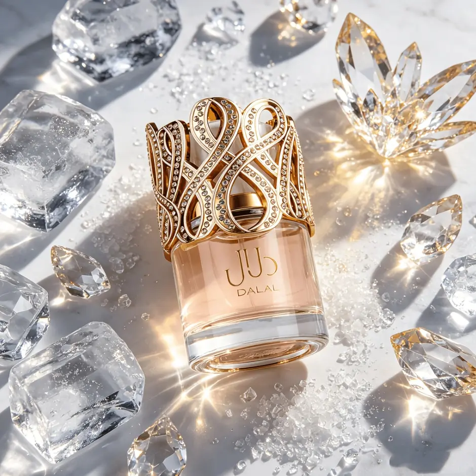 Perfume spray, elegant and long-lasting oriental floral scent with sweet fruity notes, soft rose, warm amber and creamy vanilla notes, luxurious Middle Eastern style women's perfume