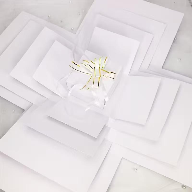 DIY Surprise Explosion Five-Layer Gift Box, Contains Cash, Heart, Snacks, Perfect for Weddings, Birthdays, Valentine's Day, Color Options Available