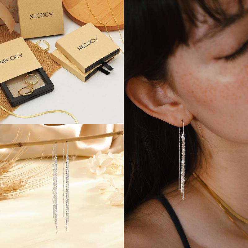 Dearmay Mother's Day Gifts for Mom Cross Pearl Dangle Hoop Earrings for Women - Dainty Hypoallergenic Gold Small Drop Chain Hoops Trendy Earring Sets for Multiple Piercing Jewelry