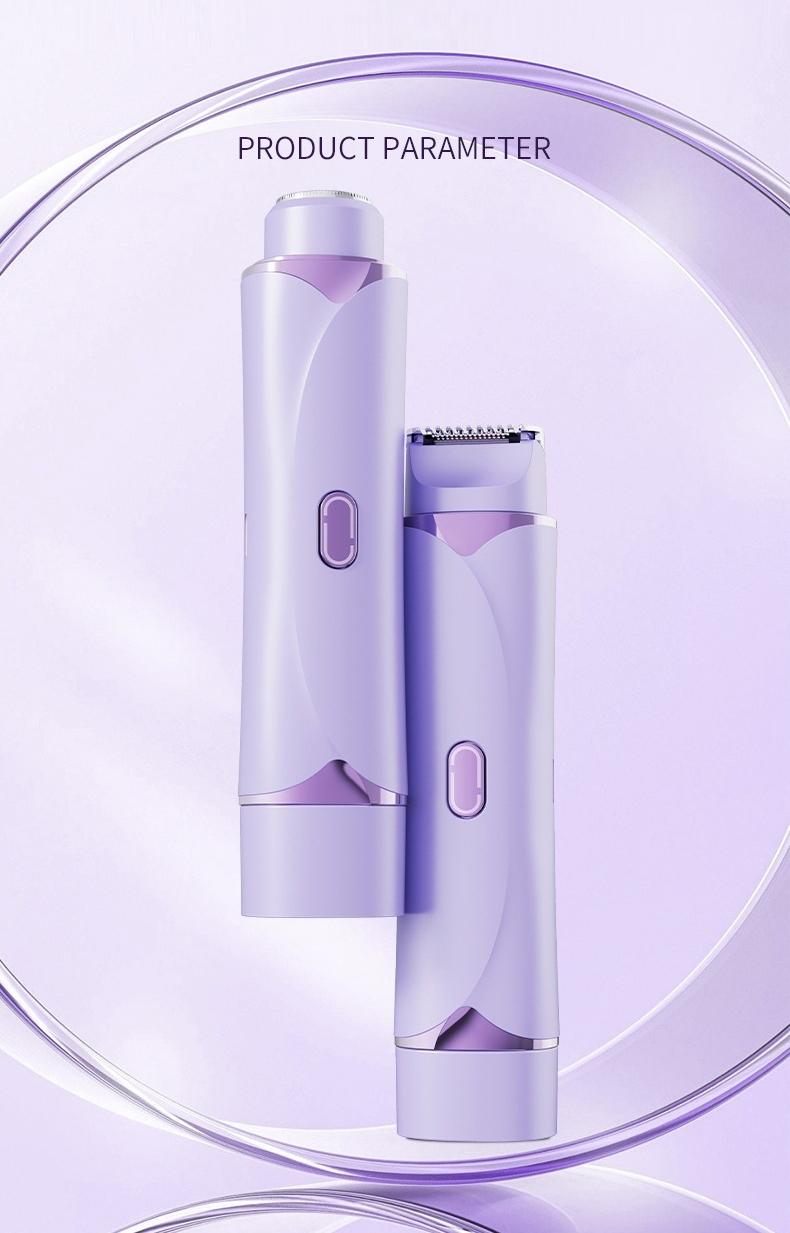 Double Head Electric Shaver, 3D Floating Dual Ring Blade Net, Long-Lasting Battery, USB Rechargeable Shaver, Safe & Comfortable, Skin-Friendly Hair Removal Tool