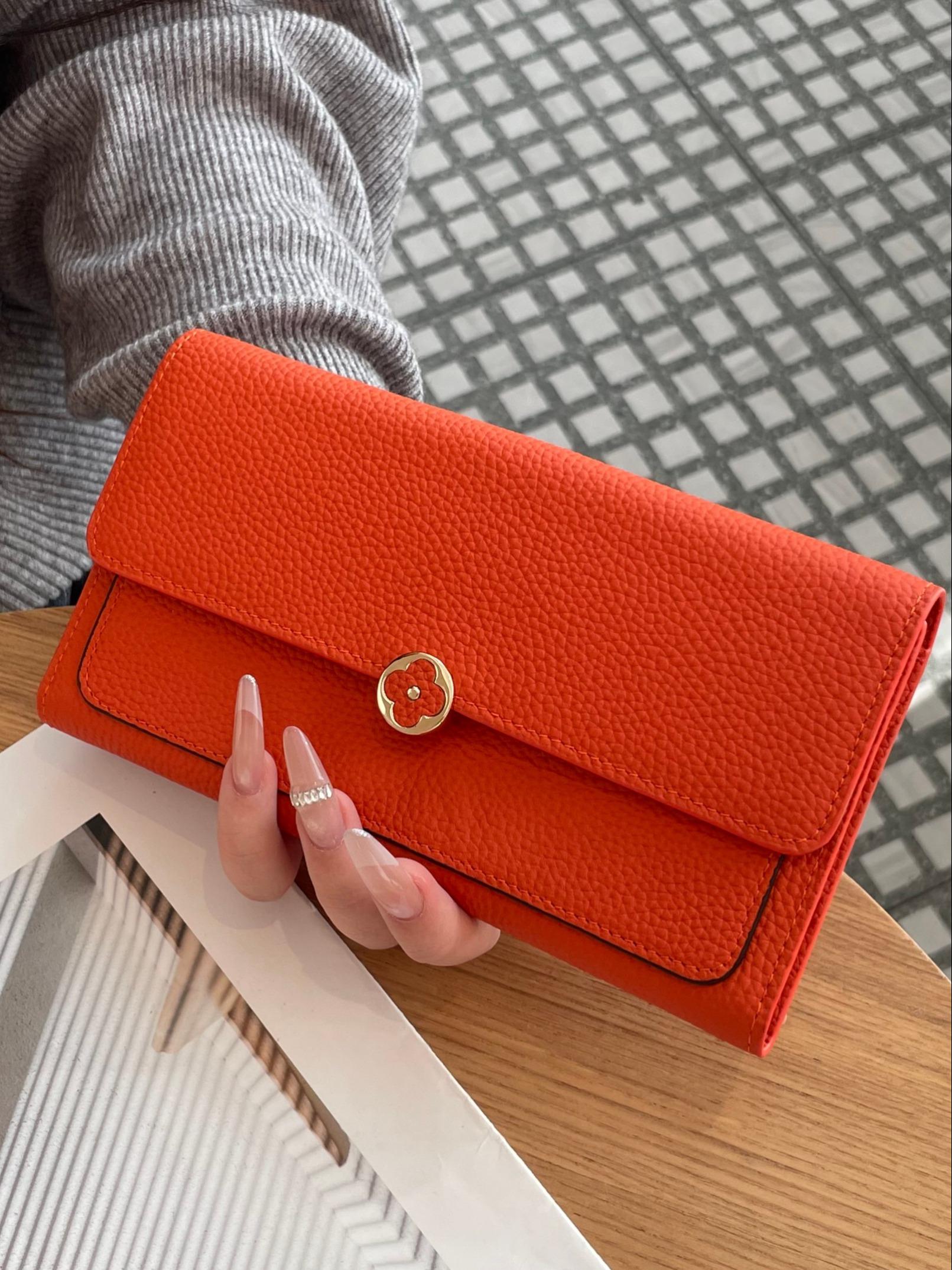 Women's New Full Leather Long Wallet, Cross-Border First Layer Cowhide Handbag, Genuine Leather Clutch Purse, Stylish and Durable