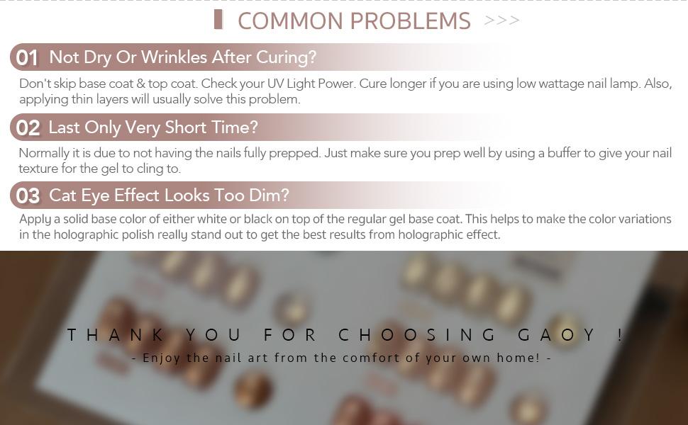 GAOY Sunlight Spilling Cat Eye Gel Nail Polish Set with Magnet, Sliver, Brown, Pink, Coral Holographic Cat Eye, Salon Gel Manicure and Nail Art DIY at Home