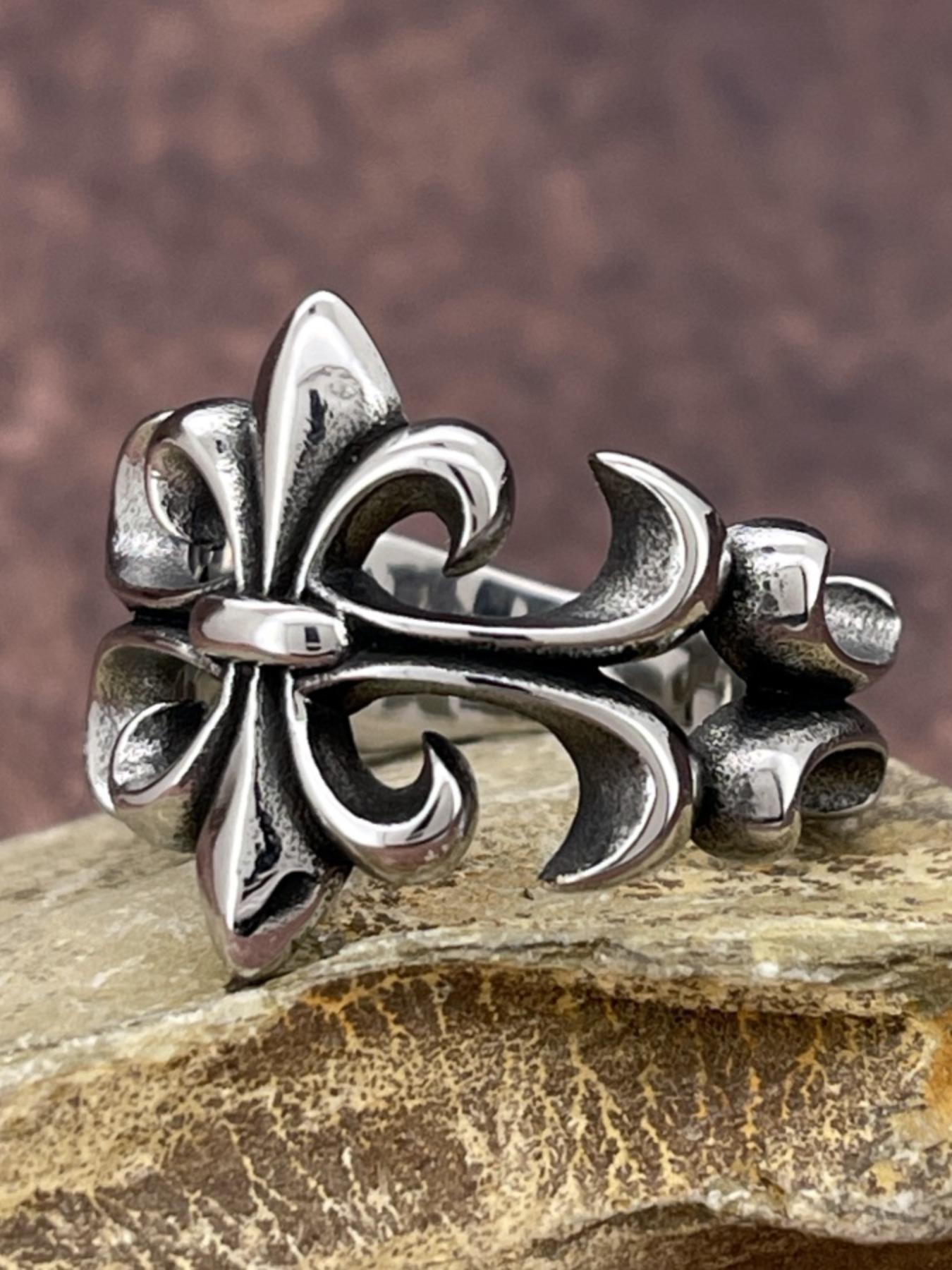 Flower Design, Fashion Accessories for Both Men & Women, Trendy All-match & Exquisite Jewelry for Birthday Gift, Punk Style Ring