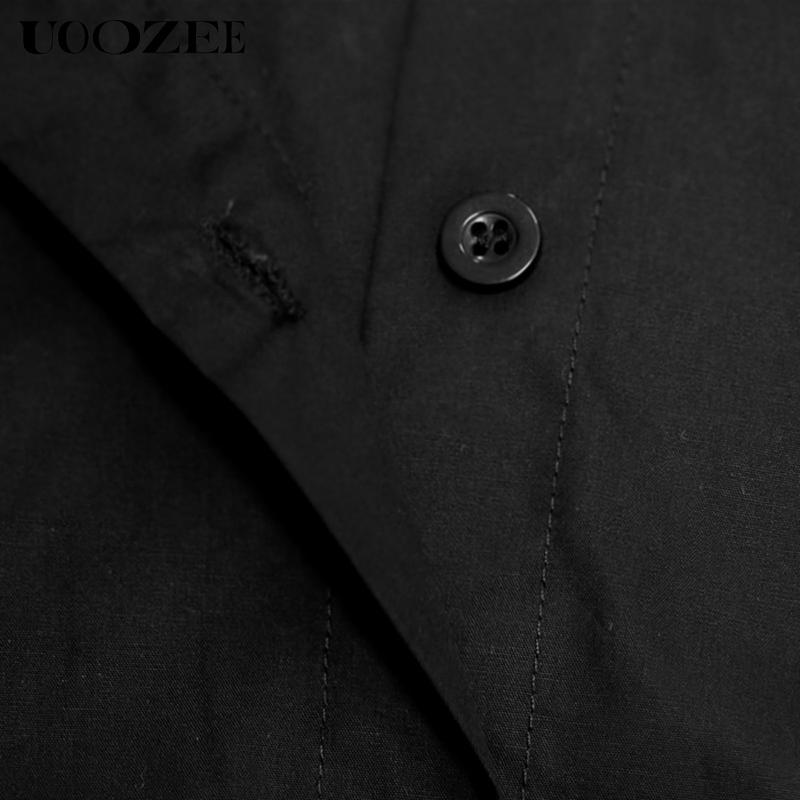 UOOZE Women's long-sleeved Slim Fit button-down solid color lapel shirt top, 100% cotton, embellished with gold buttons, suitable for multiple occasions all seasons blouses (One Size Up Recommended for C - Cup and Above) Casual cute fall outfits