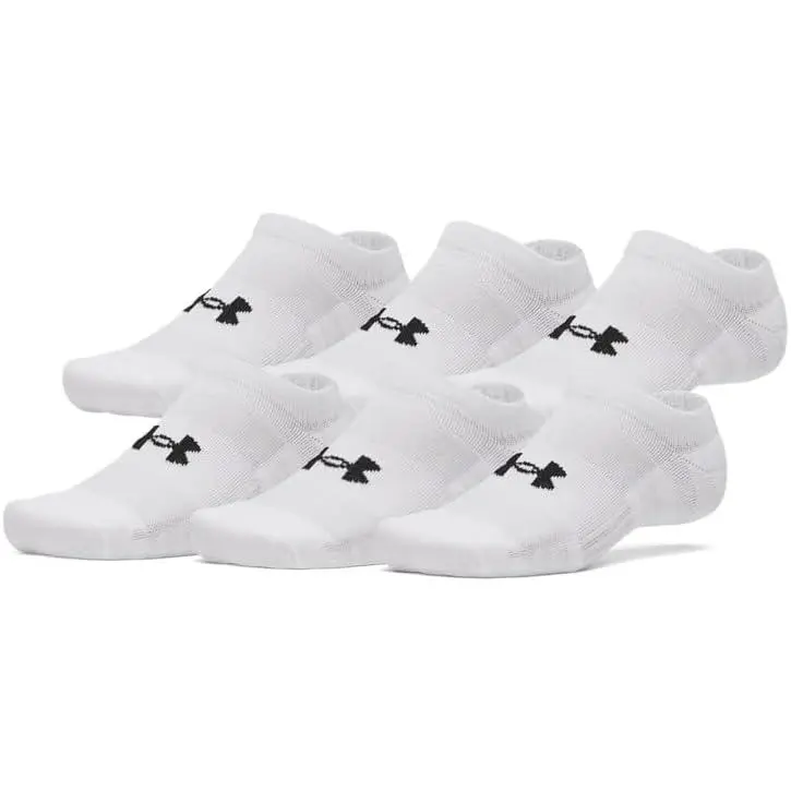 Under Armour Unisex Performance Cotton No Show Socks 6 Pack