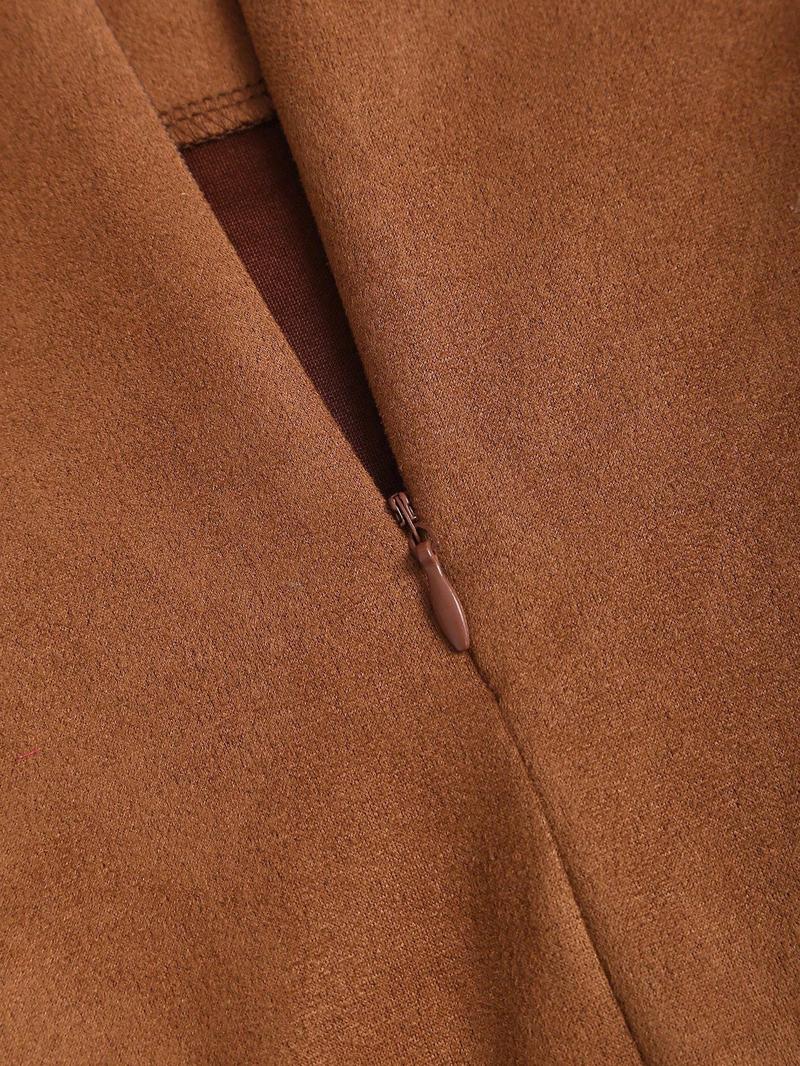 1 piece Valentine's Day Women's Spring &Fall Velvet Vintage Italian Melange Pleated Bodycon Short Skirt,Fashionable Casual Versatile Ultra-Short Half Skirt