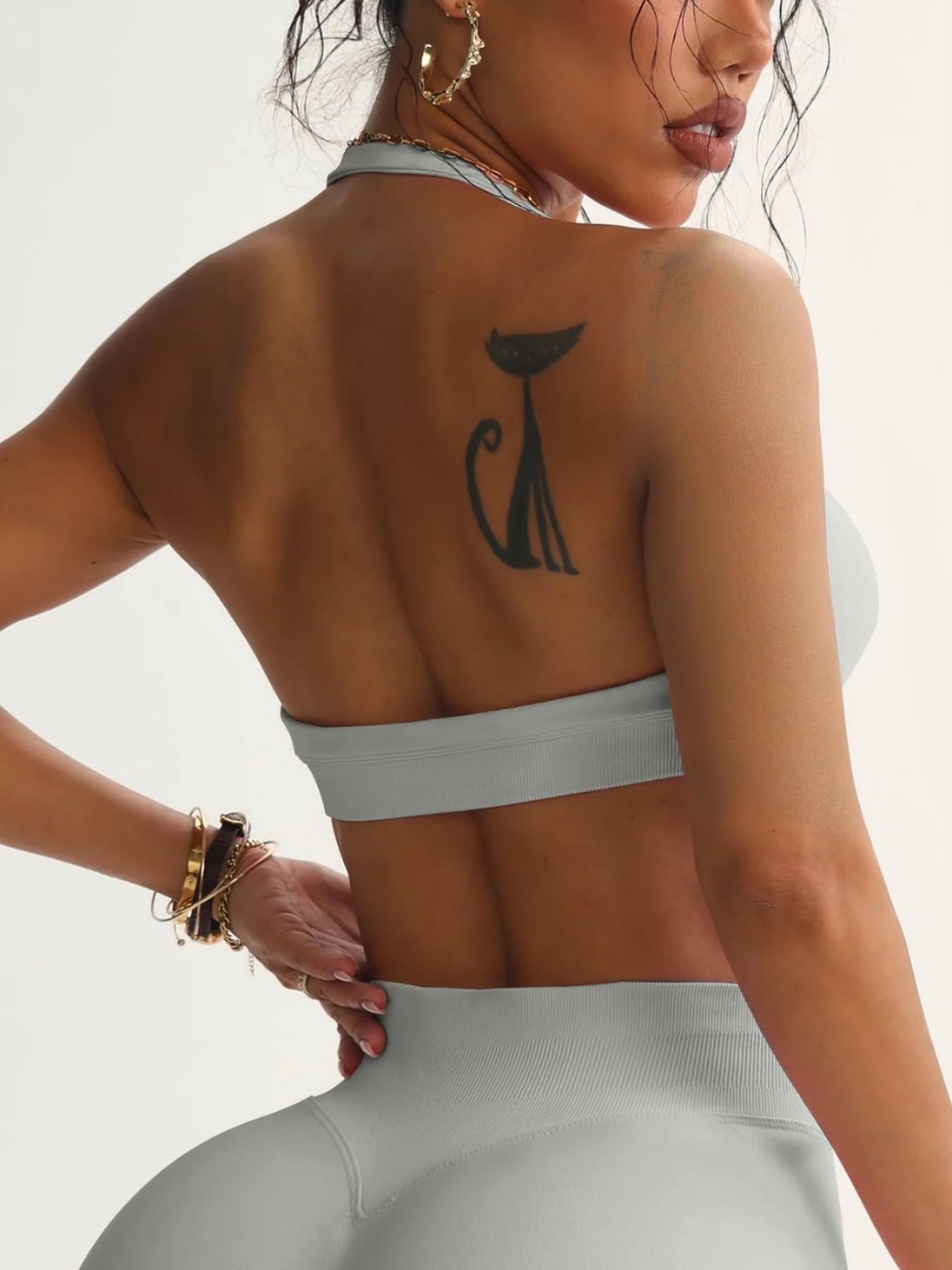 Sexy Fashion Women's Sports Bra, Yoga Pilates Halter Top, Quick-Dry Sweat-Wicking, High-Intensity Workout, Gym Clothes Workout, Tennis Golf Essential, Yoga Gym Activewear, Fitness Clothes