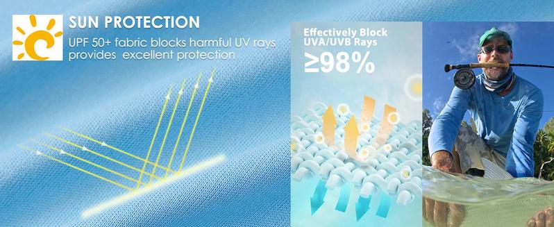 Willit Men's Sun Protection Hoodie UPF 50+ Fishing Hiking Shirt Long Sleeve SPF UV Shirt Rash Guard Lightweight