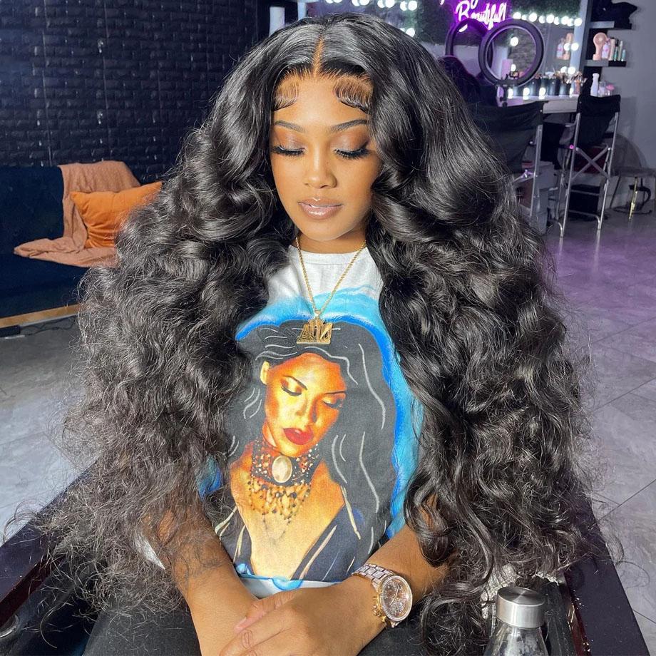 Bling Hair HD Lace Wig 13x6 100% Brazilian Body Wave 180 Density 40 Inch Lace Front Human Hair Wigs Pre Plucked Natural Hairline #dealsforyoudays