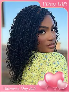 Ready-To-Wear Twist Braid Lace Wig Synthetic Braided Wig with Curly Ends, Lightweight and Natural Protective Hairstyle, Long Hair Design for All Seasons