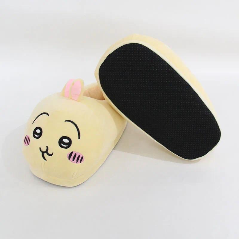Jhikwas Jiikawa Plush Slippers Self-deprecating Bear Usachi Xiaobachiika Cute Slippers Indoor Super Soft Cotton Shoes Girl Gift