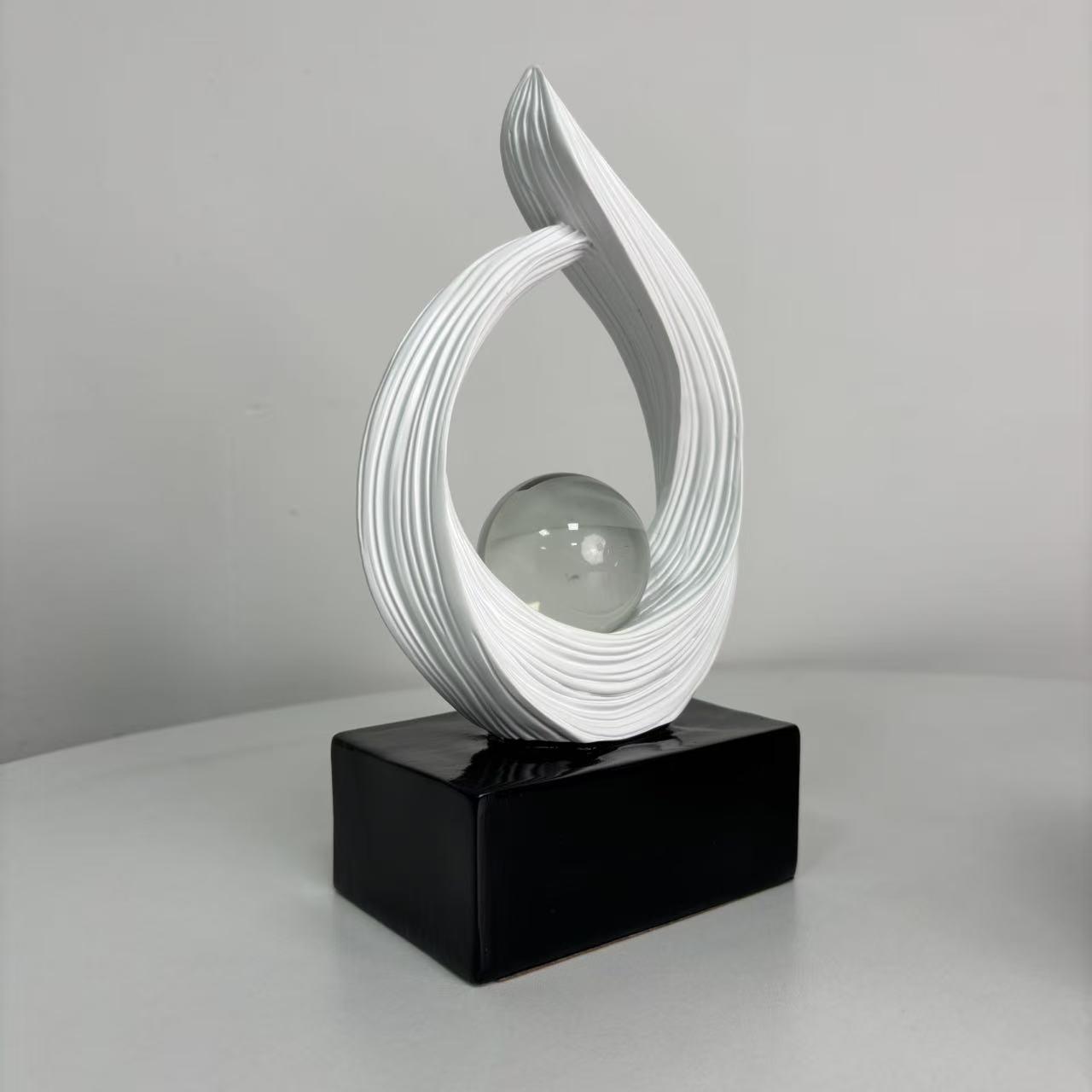 Italian Minimalist Art Sculpture Resin Decor, Living Room Entryway TV Cabinet Wine Rack Decoration, Office Desk Ornament, Moving Gift