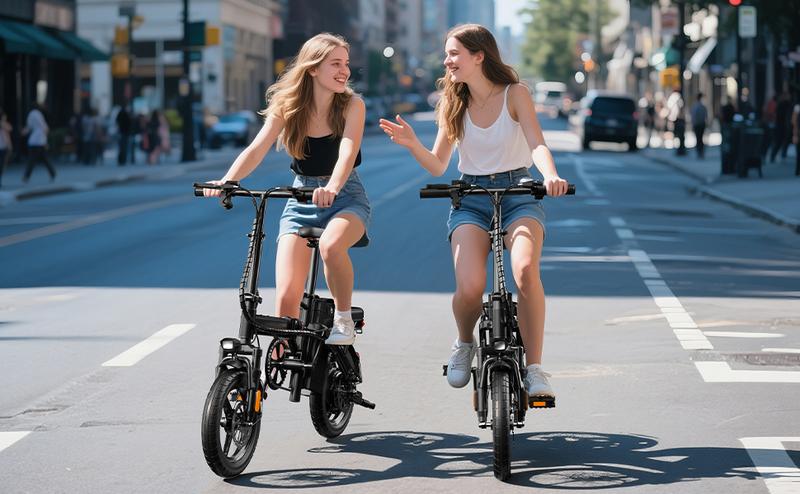 Electric Bike 750Watt Motor, 22MPH 30+ Miles PAS Range Bikes, Folding Ebike 14" Adults Electric Bicycles, 48V12 Removable Battery,  Men's and Women's Adult E-bike,UL 2849 Certified