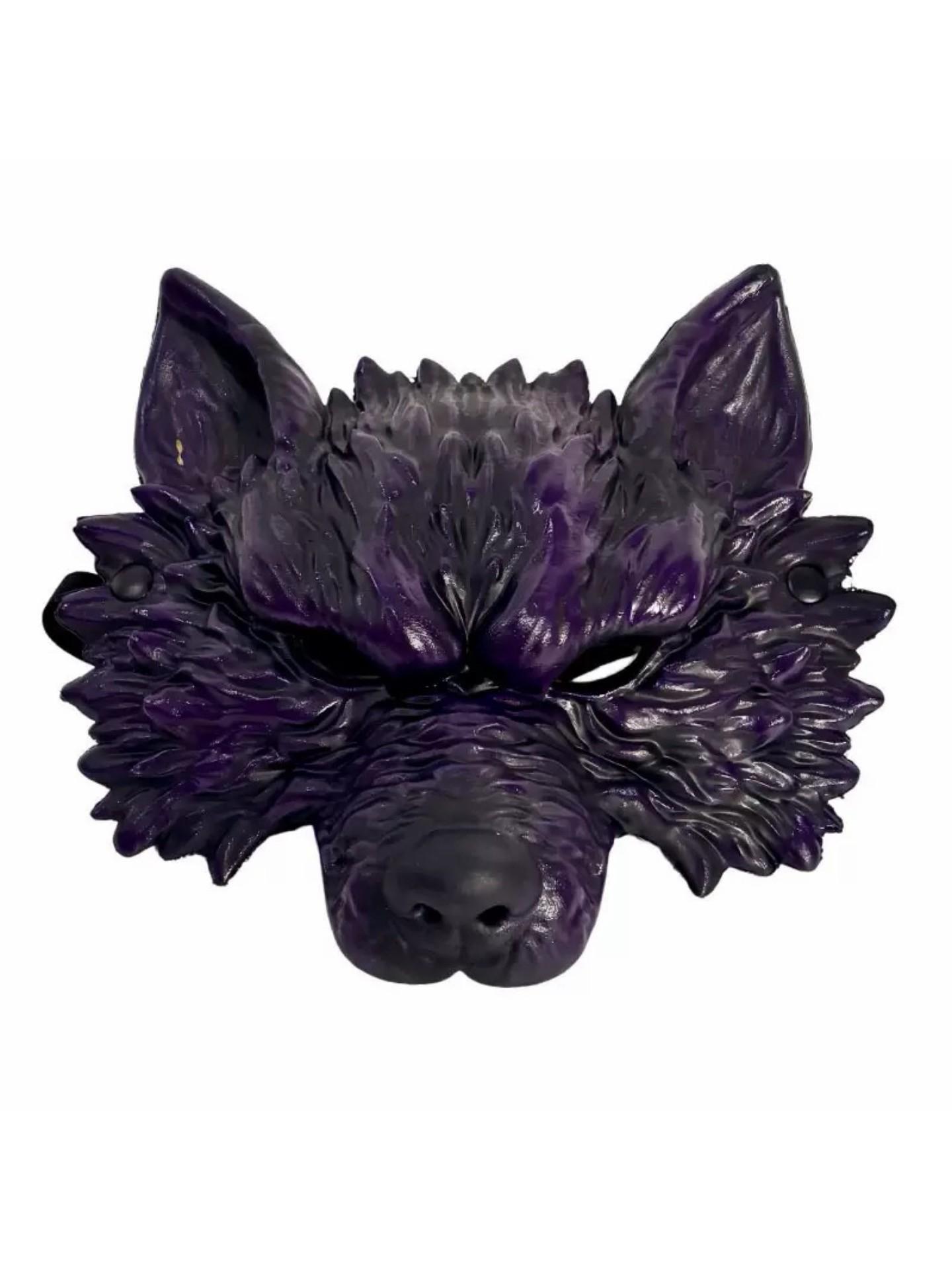 Halloween PU Wolf Mask, Animal Mask, Soft Foam Wolf Head Costume Prop, Realistic Party Mask, Festival Dress-Up Accessory, Dance Event Wear