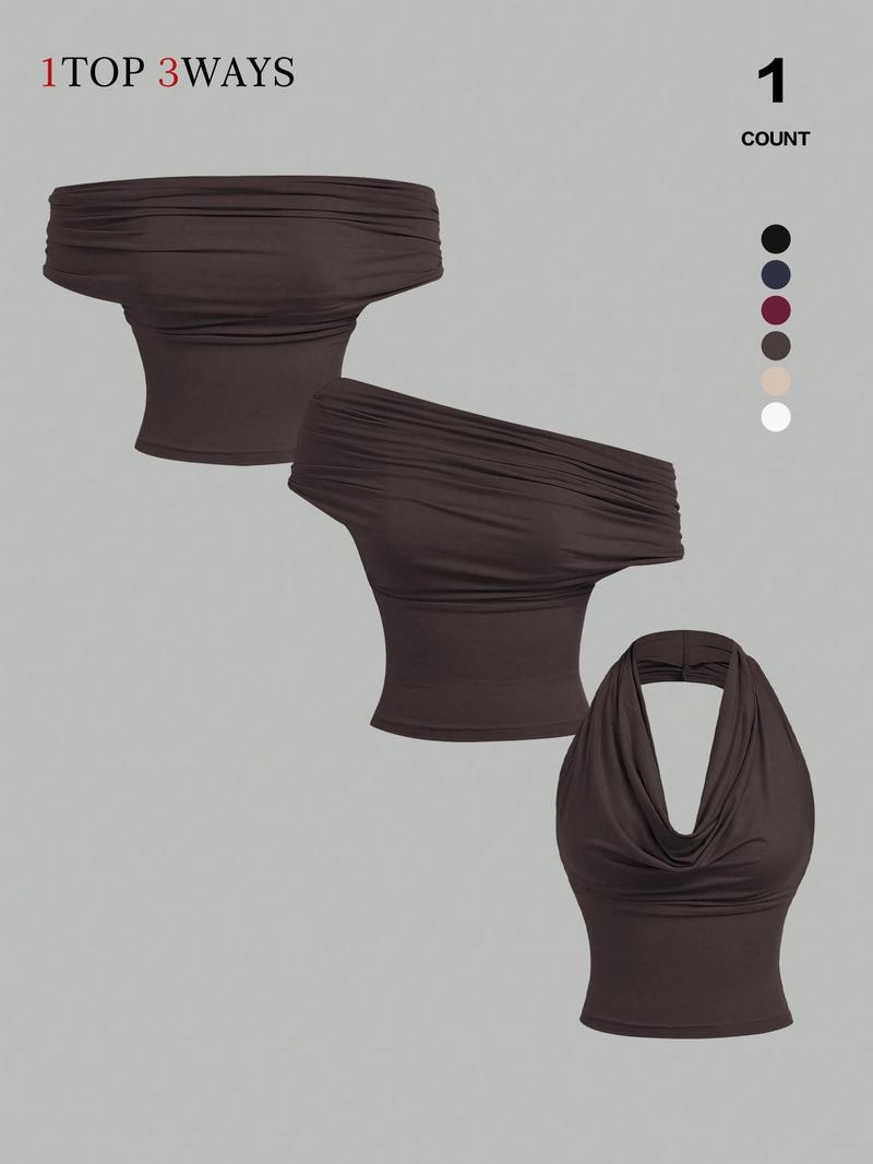 Women's Three-Way Convertible Vest Top, Slim Fit Design, Ideal for Daily Wear & Stylish, Perfect for Trendy Looks