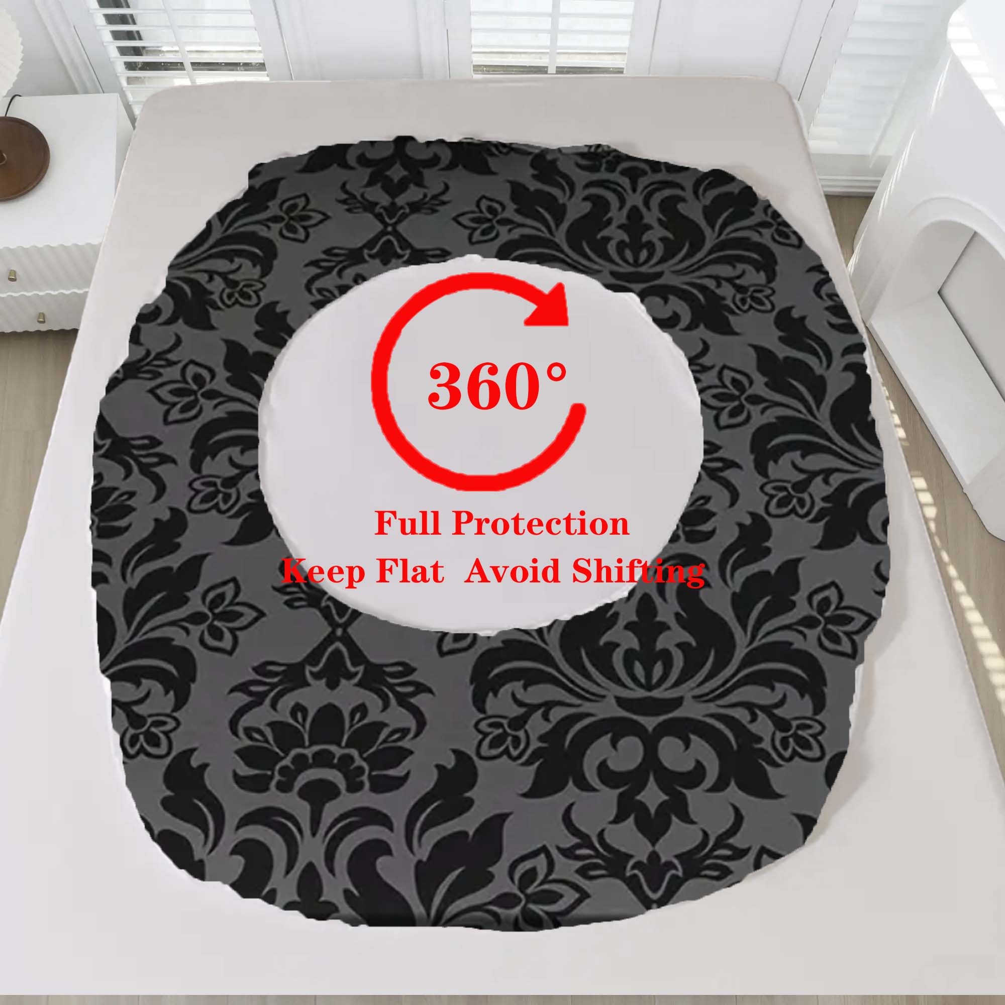 Gothic Print Bedding Set, Soft Polyester Fiber, Zipper Closure, Suitable for Twin, Full, Queen Beds, Home & Dorm Decor