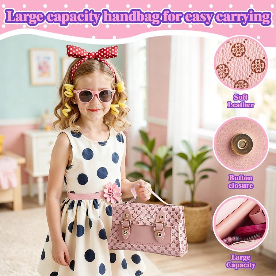Princess Role Play Toy Set, Pretend Play Accessories, Role Playing Accessories for Girls Aged 3-8, Includes Realistic Makeup, Phone, Watch, Lipstick & Wallet, Christmas & Birthday Gift