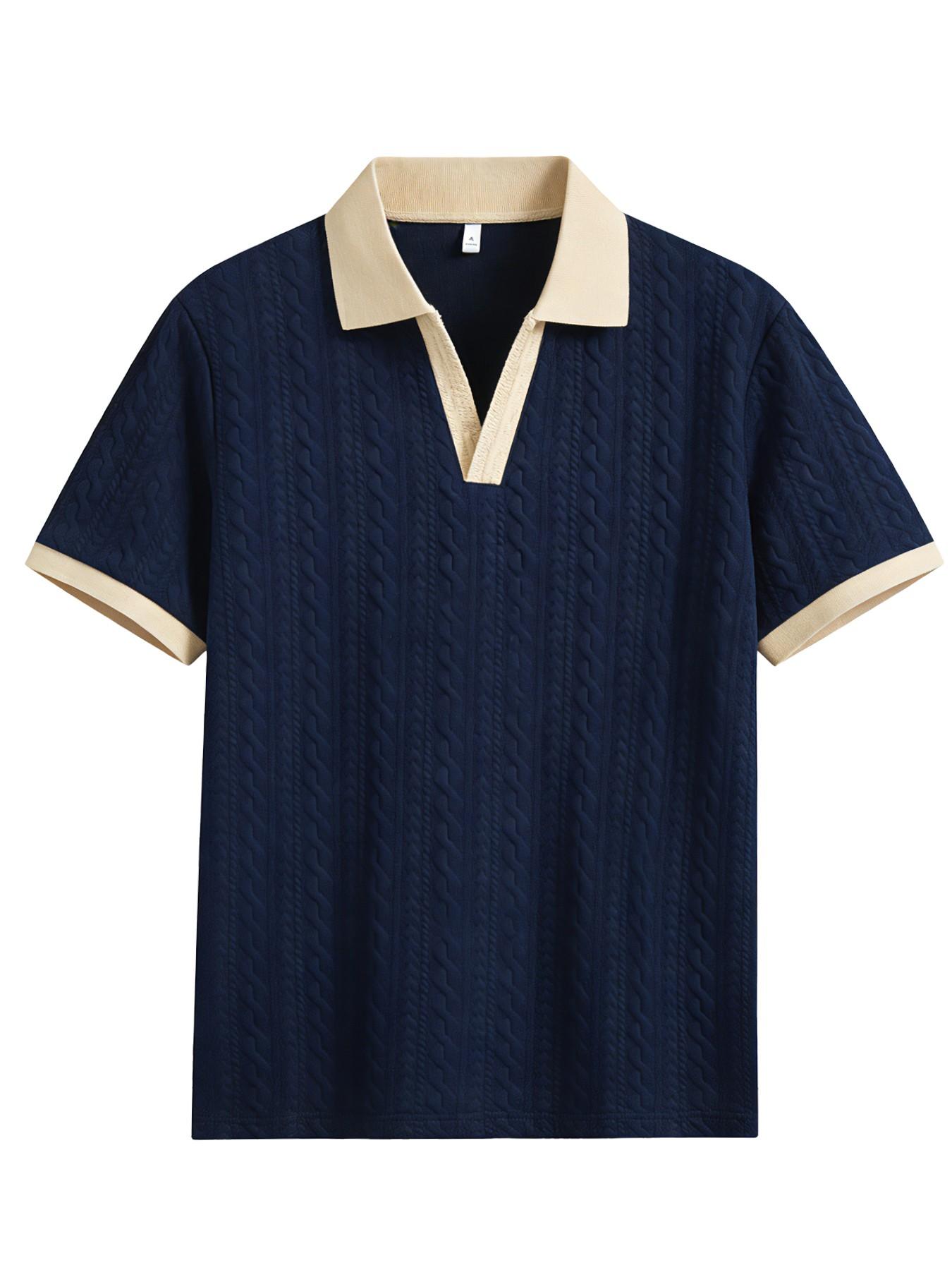 Men's Simple Versatile Pullover Sweater, Comfortable Knit Shirt Collar Design, Casual Fit for Daily Wear & Office Use