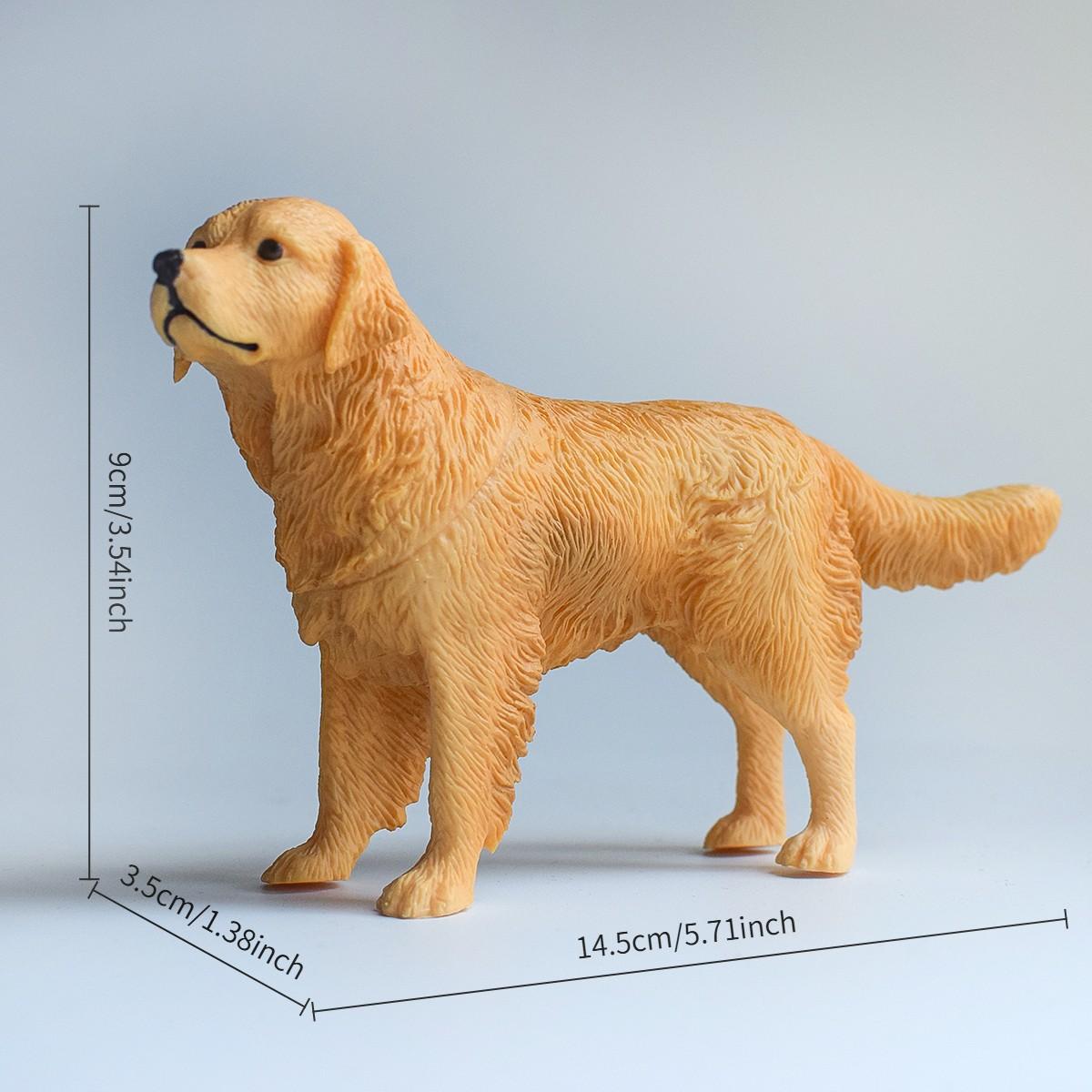 2 PVC Replica Golden Retriever & Labrador Models, Dog Lovers' Decorative Figurines, Perfect for Birthdays, Weddings, Festivals, Still Life Photography
