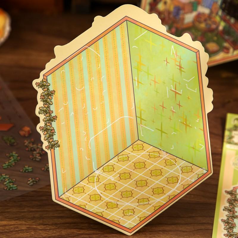 3 Sheets/bag PVC Pack, Warm Light House Series Decorative Material, Hand Account Stationery Diary Sticker Water Bottle Multi-Scene Decoration