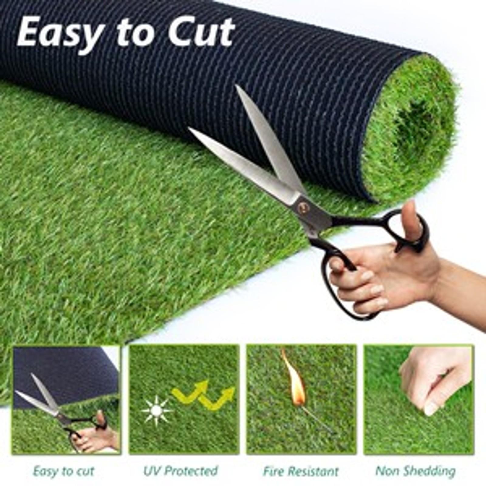 Artificial Grass 3' x 10' (30 Square Feet) Realistic Fake Grass Deluxe Turf Synthetic Turf Thick Lawn Pet Turf -Perfect for Indoor/Outdoor Landscape (20mm high Pile) Customized