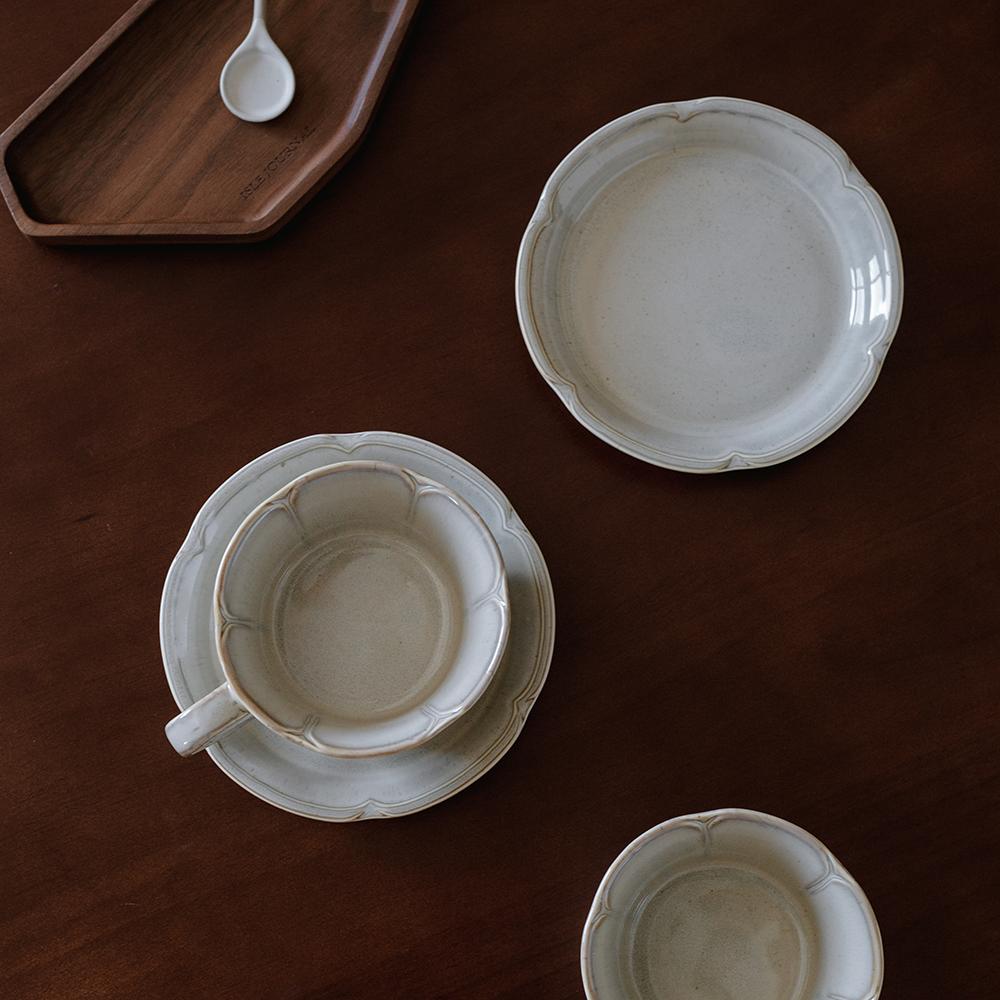 Vintage Ceramic Coffee Cup Set, Home & Commercial Use, Creative Kiln-Changed Latte Art Cup, Cappuccino Mug, Dessert Plate  Vintage Coffee Mug☕ 🥐 🍰  therapeutic cup for Cappuccino   Latte Art Coffee Cup